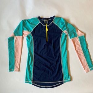 Girls Toobydoo Multicolored Rash Guard, Size 13/14